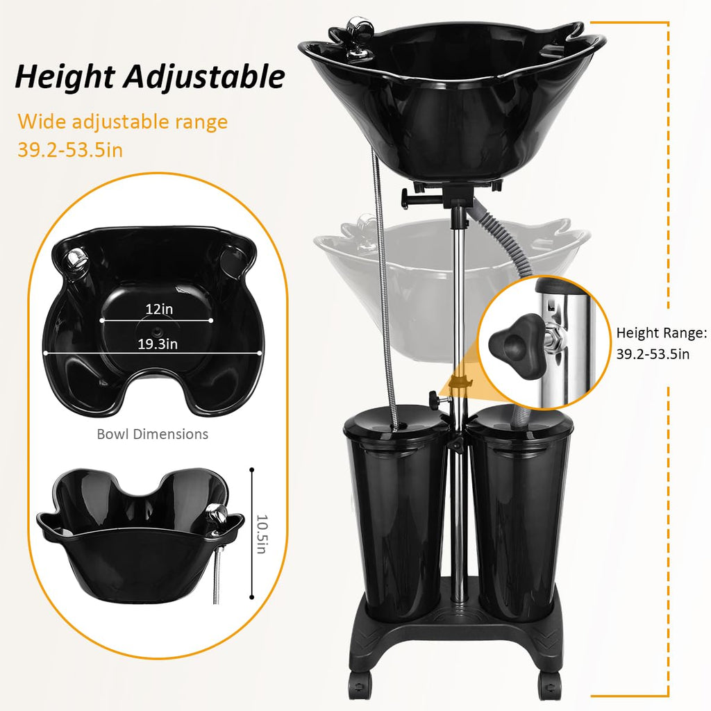 Portable Shampoo Bowl with Electric Pump D186