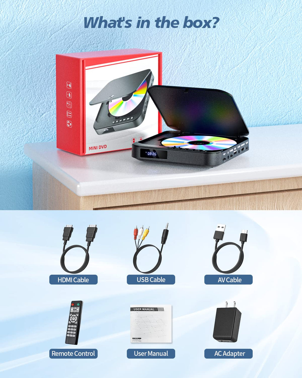 Mini DVD Player with HDMI W3256