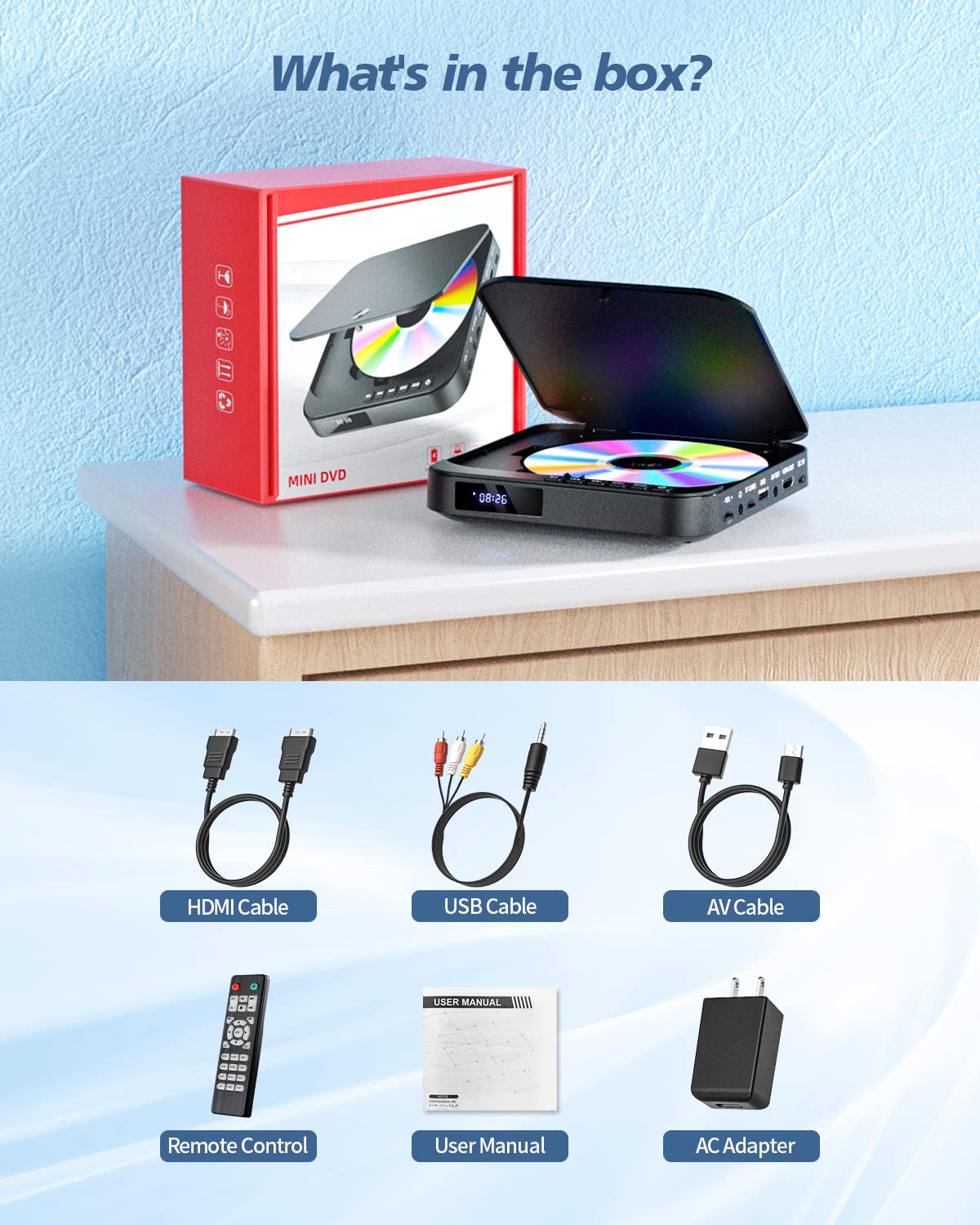 Mini DVD Player with HDMI W3256