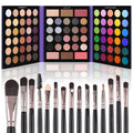 86 Colors Matte Shimmer Eyeshadow Palette with 15 Pcs Brushes D670