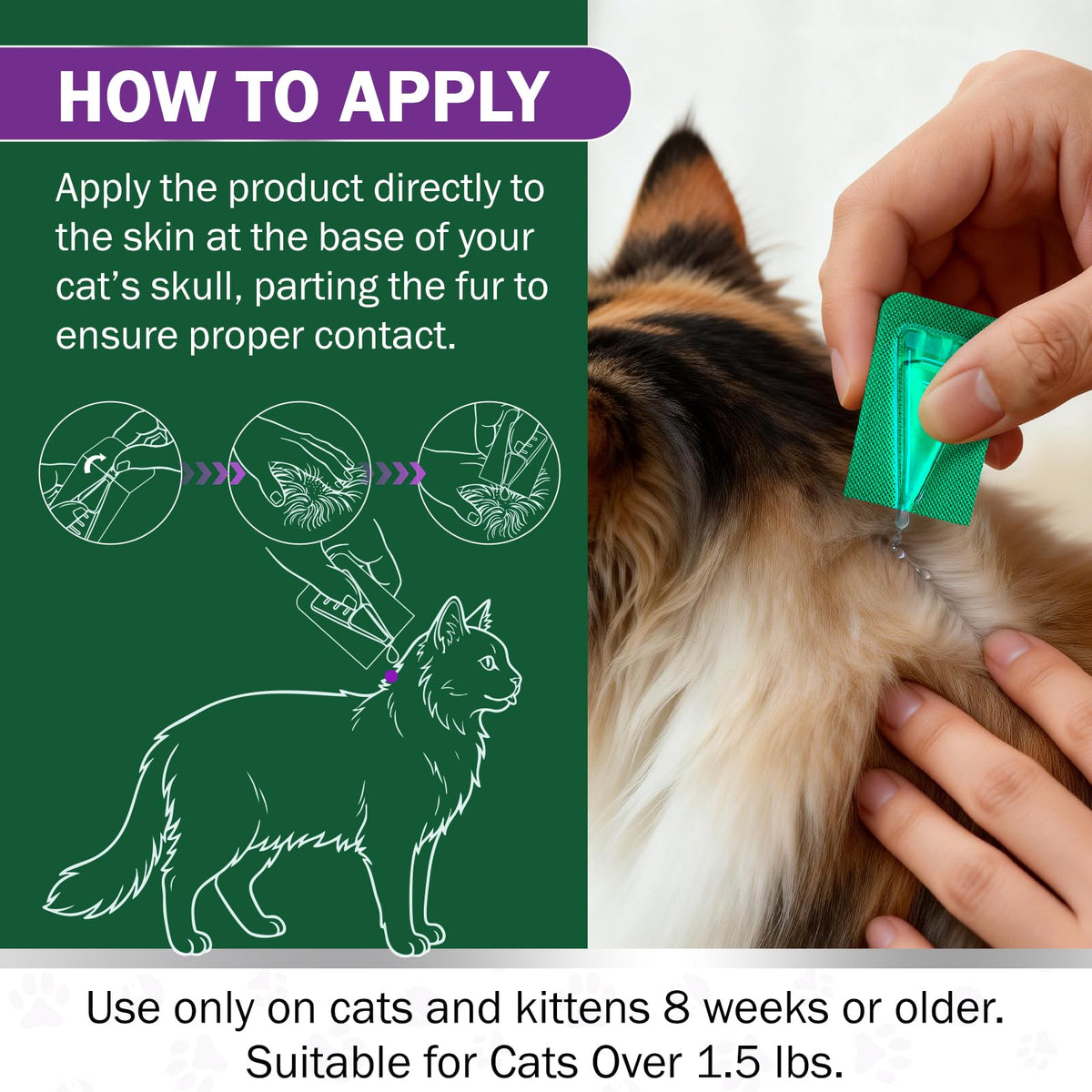 Cat Flea and Tick Prevention 6-Month Supply L6781