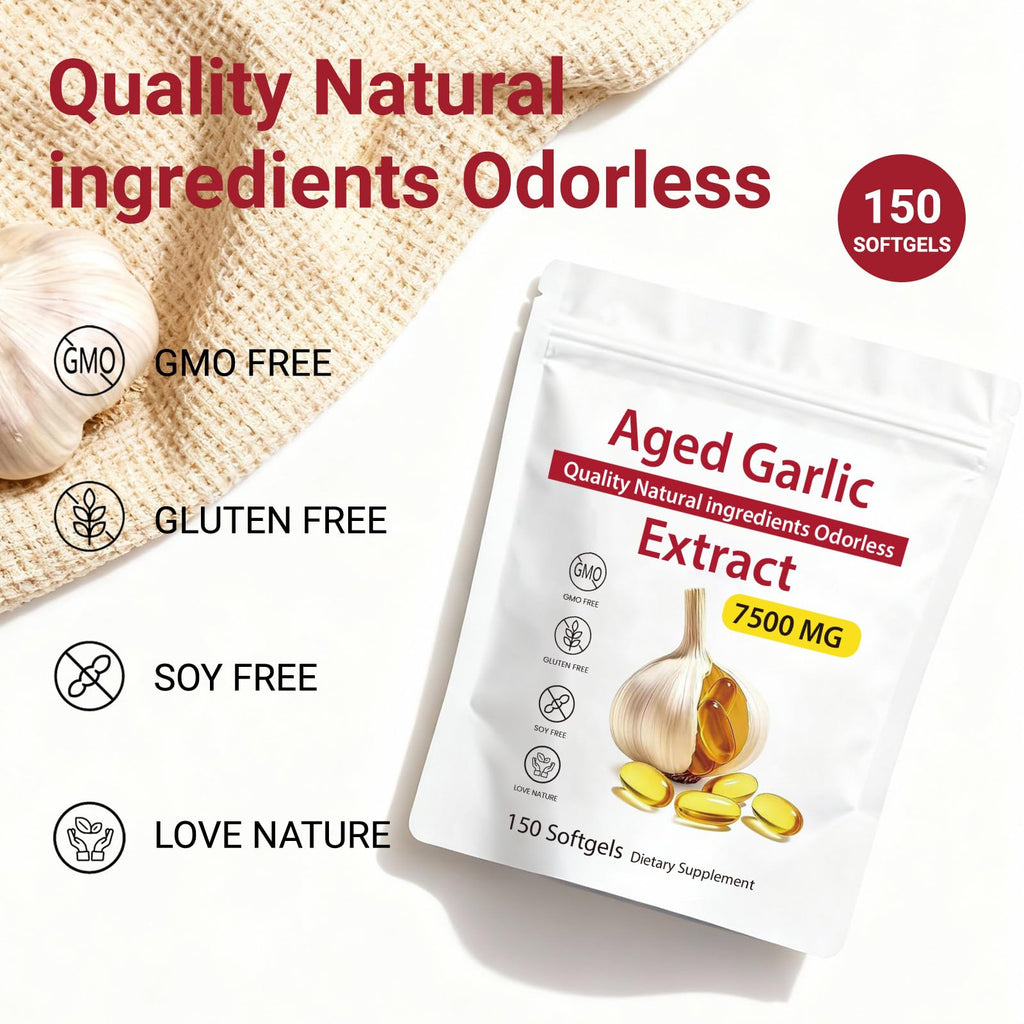 Odorless Aged Garlic Extract 7500mg Softgels M900