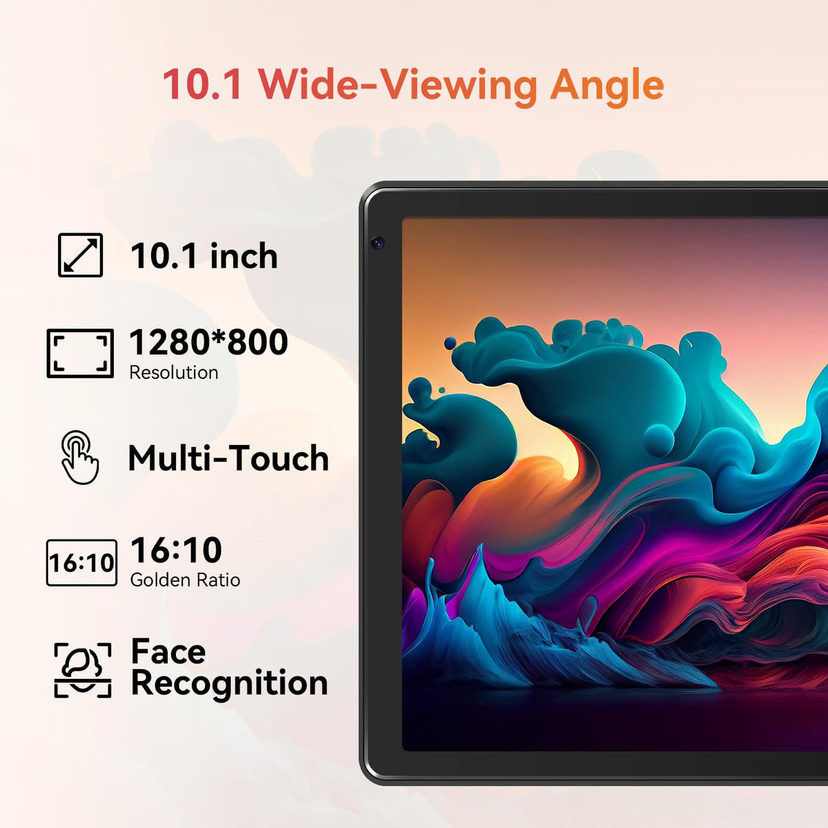 10.1" Android Tablet with Octa-core Processor 24GB RAM 128GB ROM HD IPS Touchscreen A6536