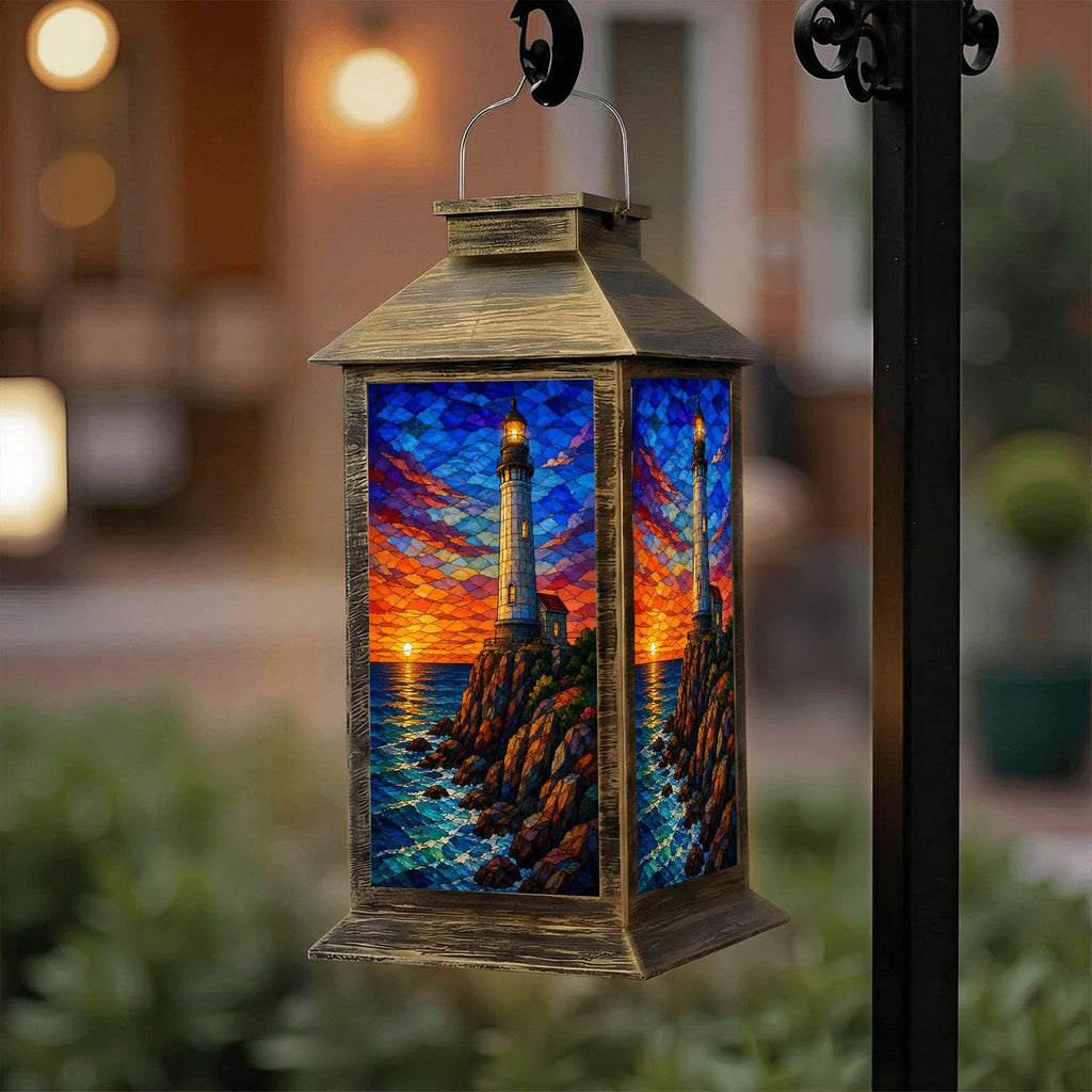 Waterproof Mosaic LED Solar Lantern S7087
