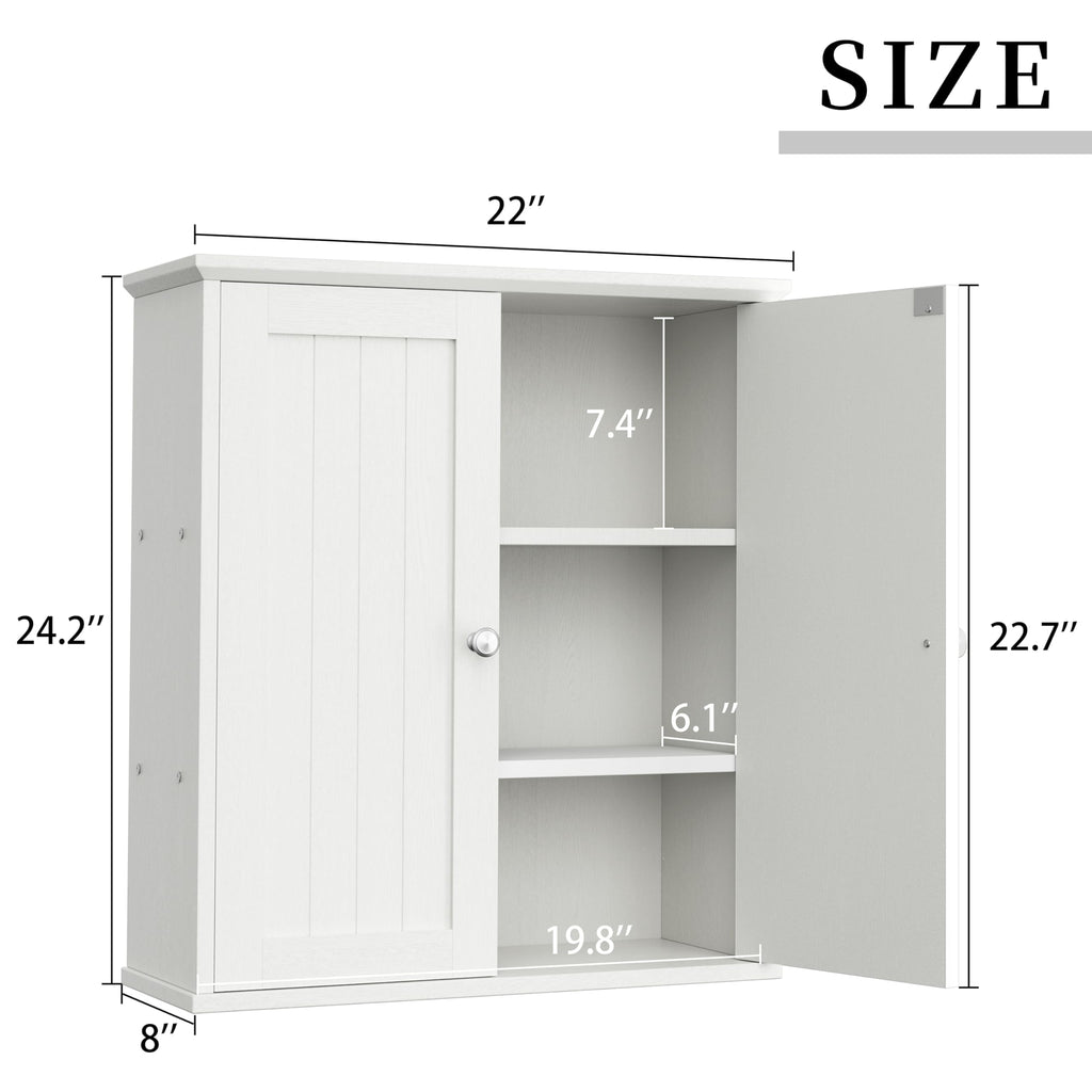 White Bathroom Wall Medicine Cabinet A3233