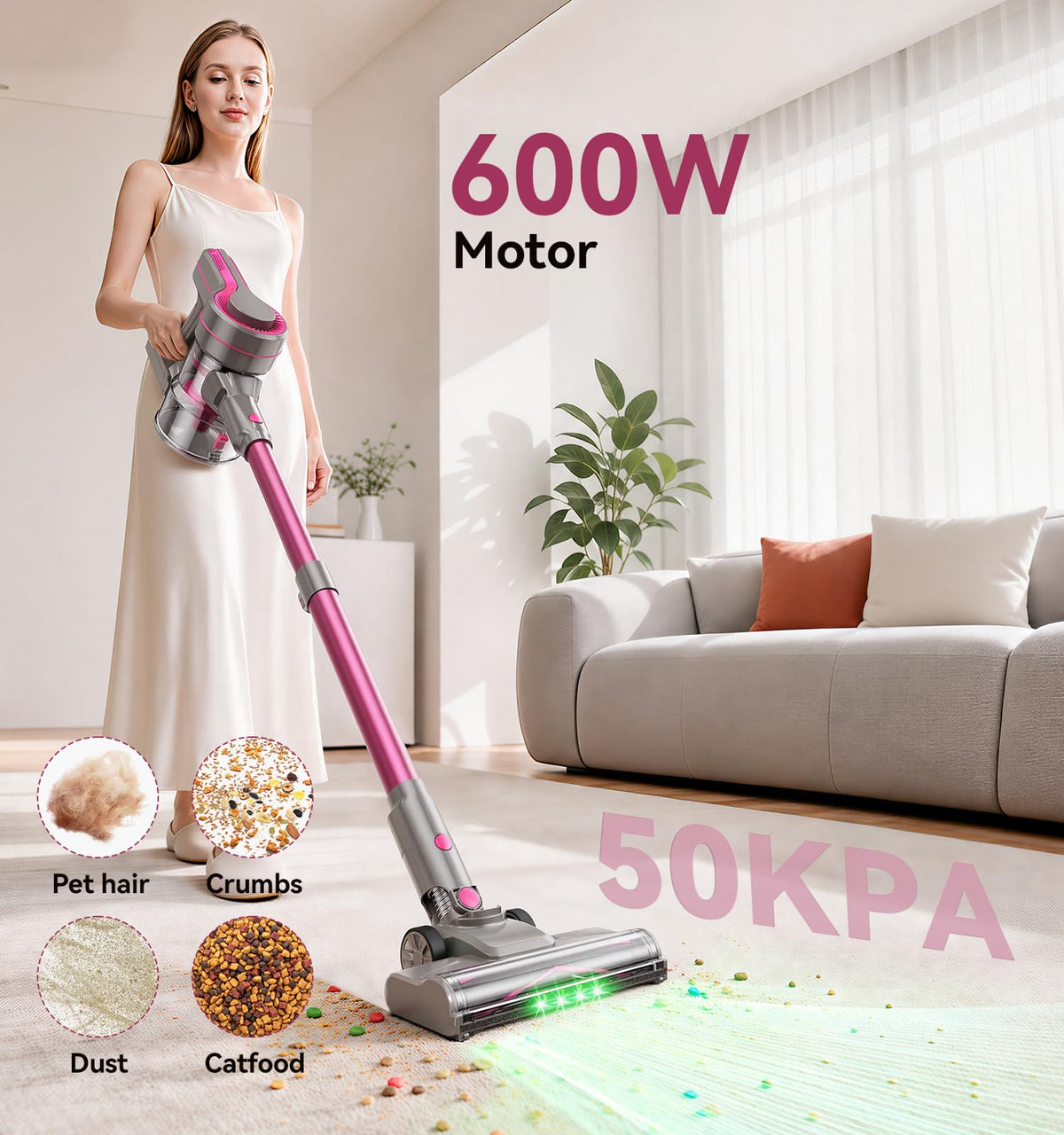 600W/50Kpa Cordless Stick Vacuum Cleaner E923321