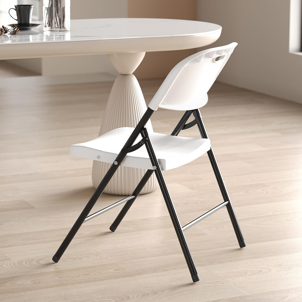 Heavy Duty Plastic Folding Chair with Reinforced Steel Frame V733