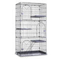 3/4-Tier Wire Cat Cage Playpen Kennel with Hammock and 3 Platforms E2255