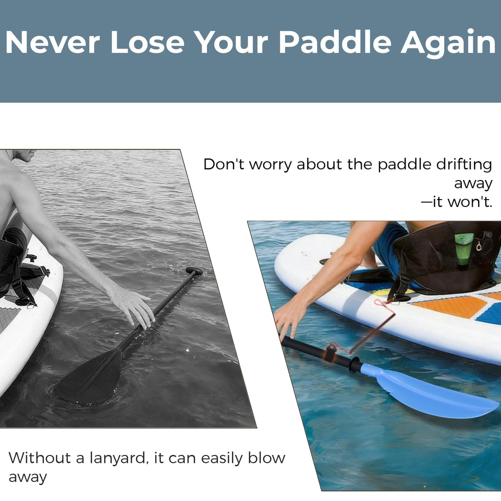 Adjustable Lightweight Floating Kayak Paddle with Safety Rope Y929
