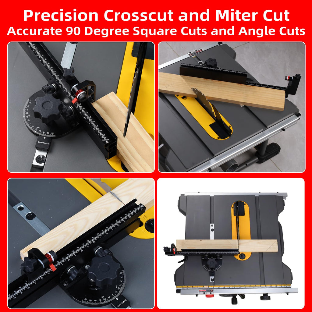 Small Table Saw Miter Gauge with Extendable Fence J69171