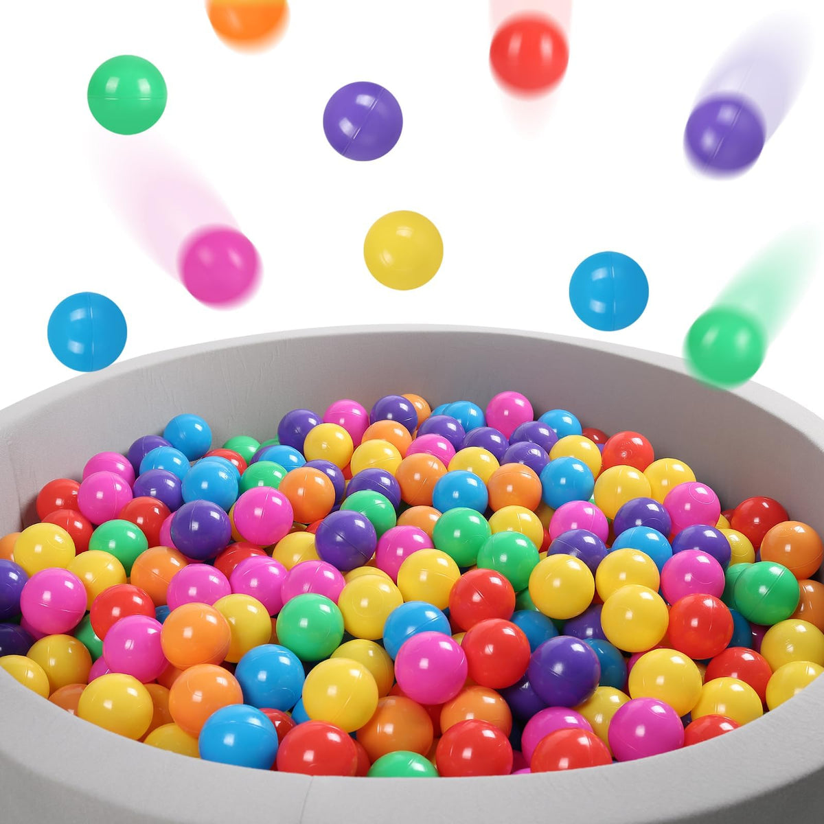 100 Pack BPA Free Colorful Plastic Balls O16885