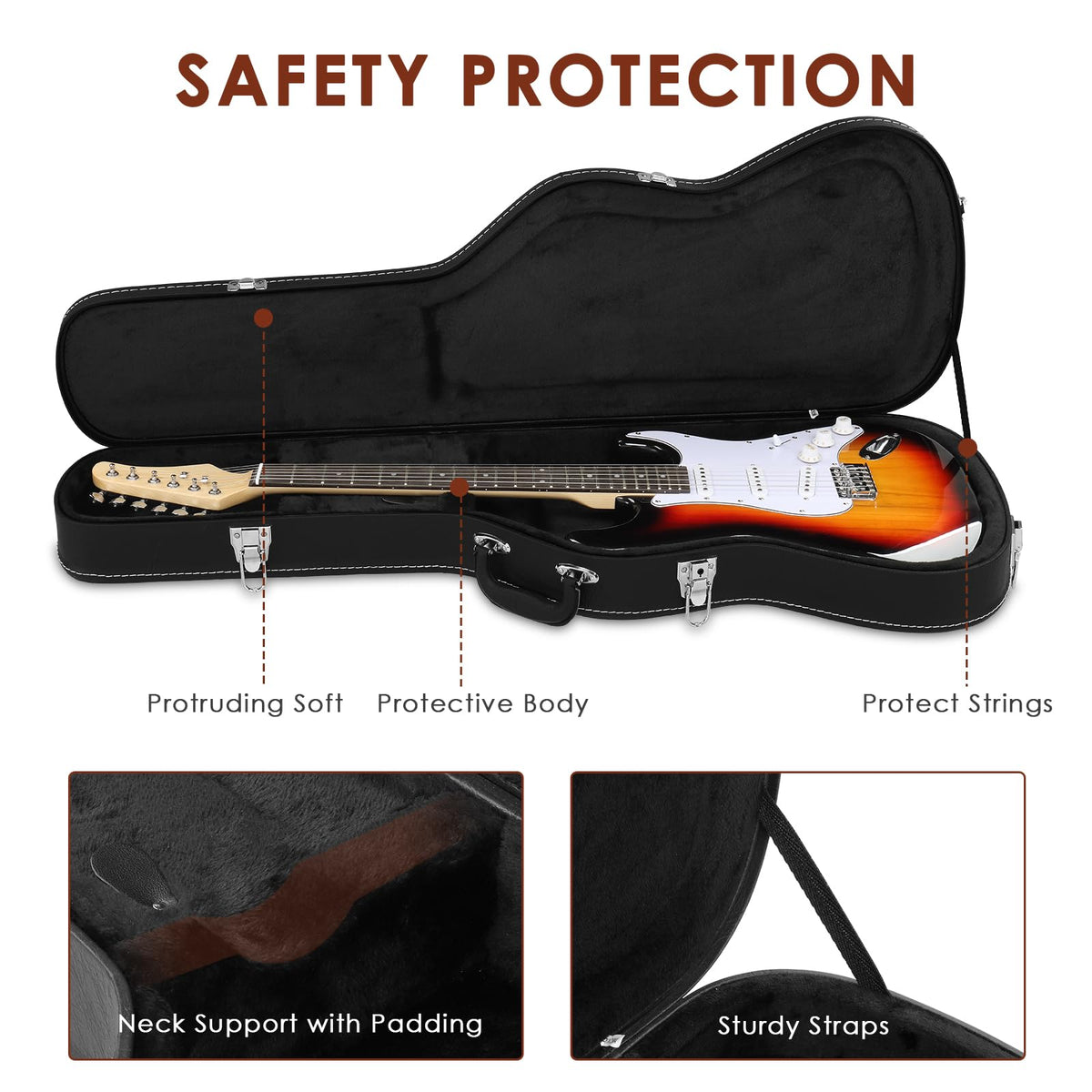 39-Inch Electric Guitar Hard Case H848853