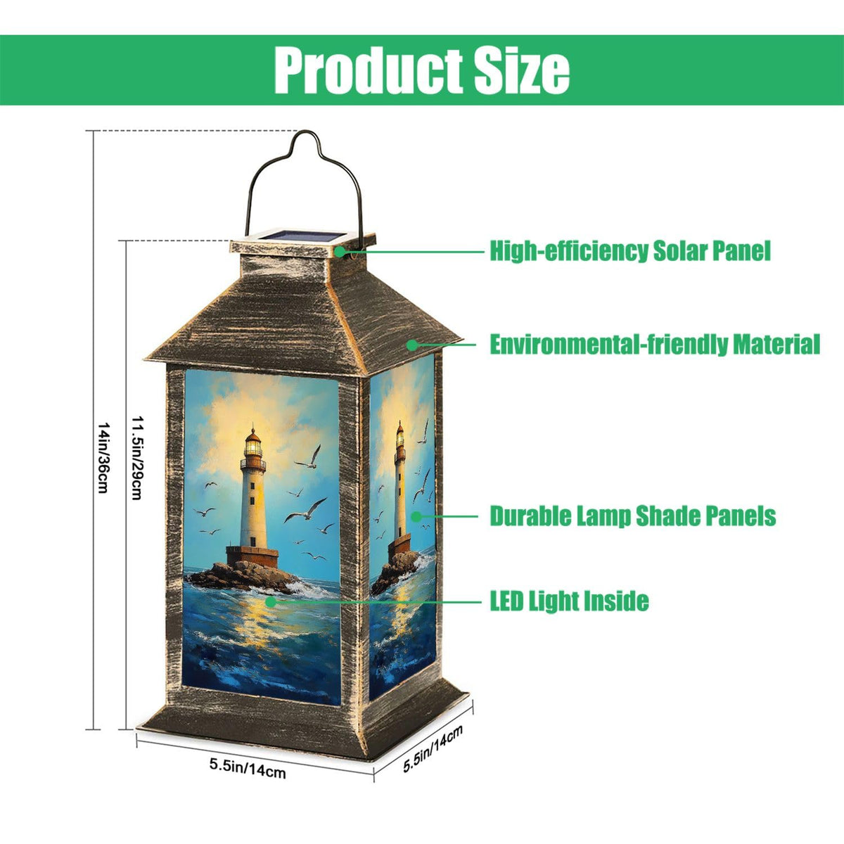 Waterproof Solar Powered Hanging Lantern G8510