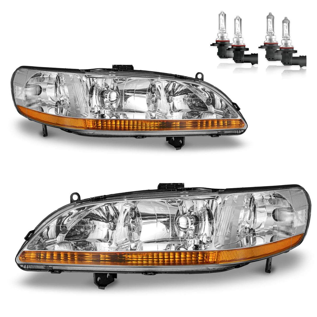 Headlights with High/Low Beam Bulbs F594