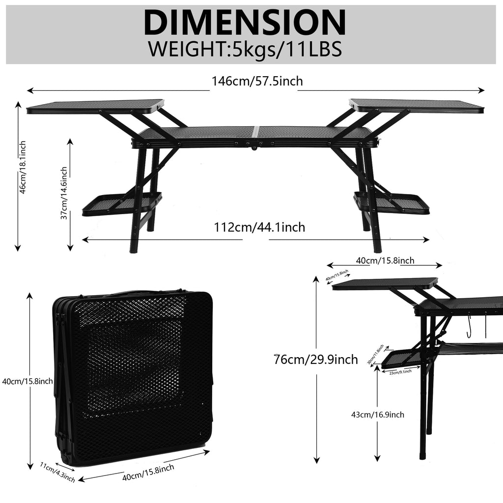 Compact Camping Metal Table D282375