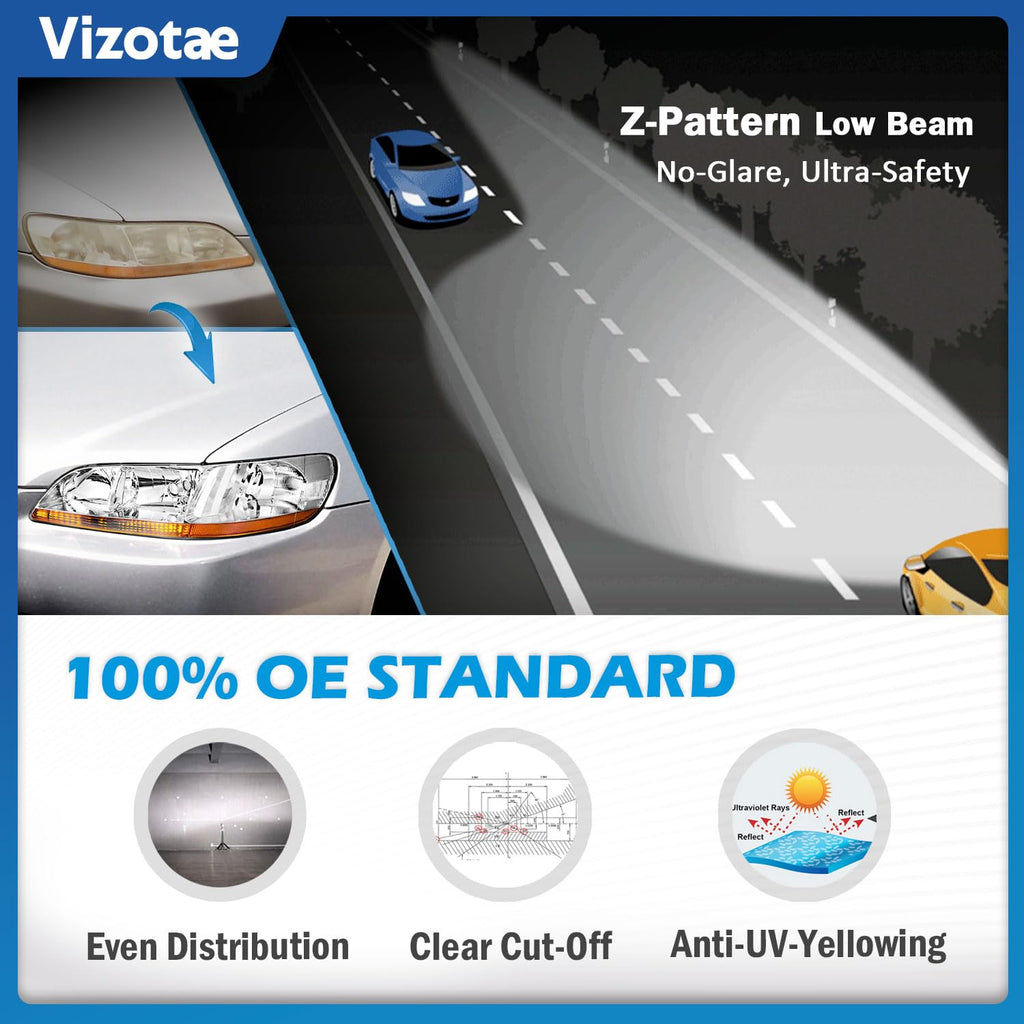 Headlights with High/Low Beam Bulbs F594