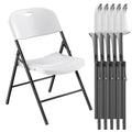 Heavy Duty Plastic Folding Chair with Reinforced Steel Frame V733