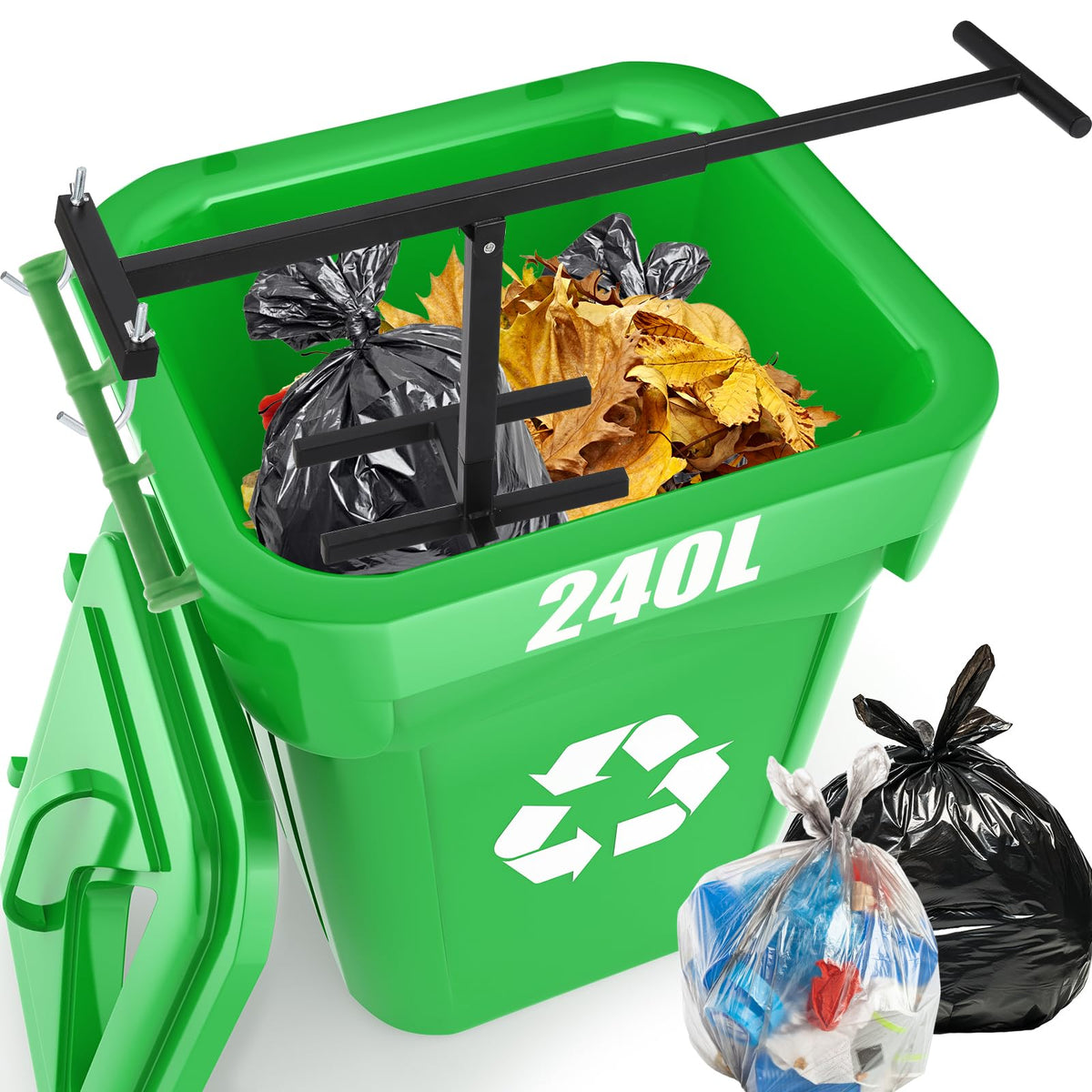 Manual Trash Compactor with Adjustable Handle O4825