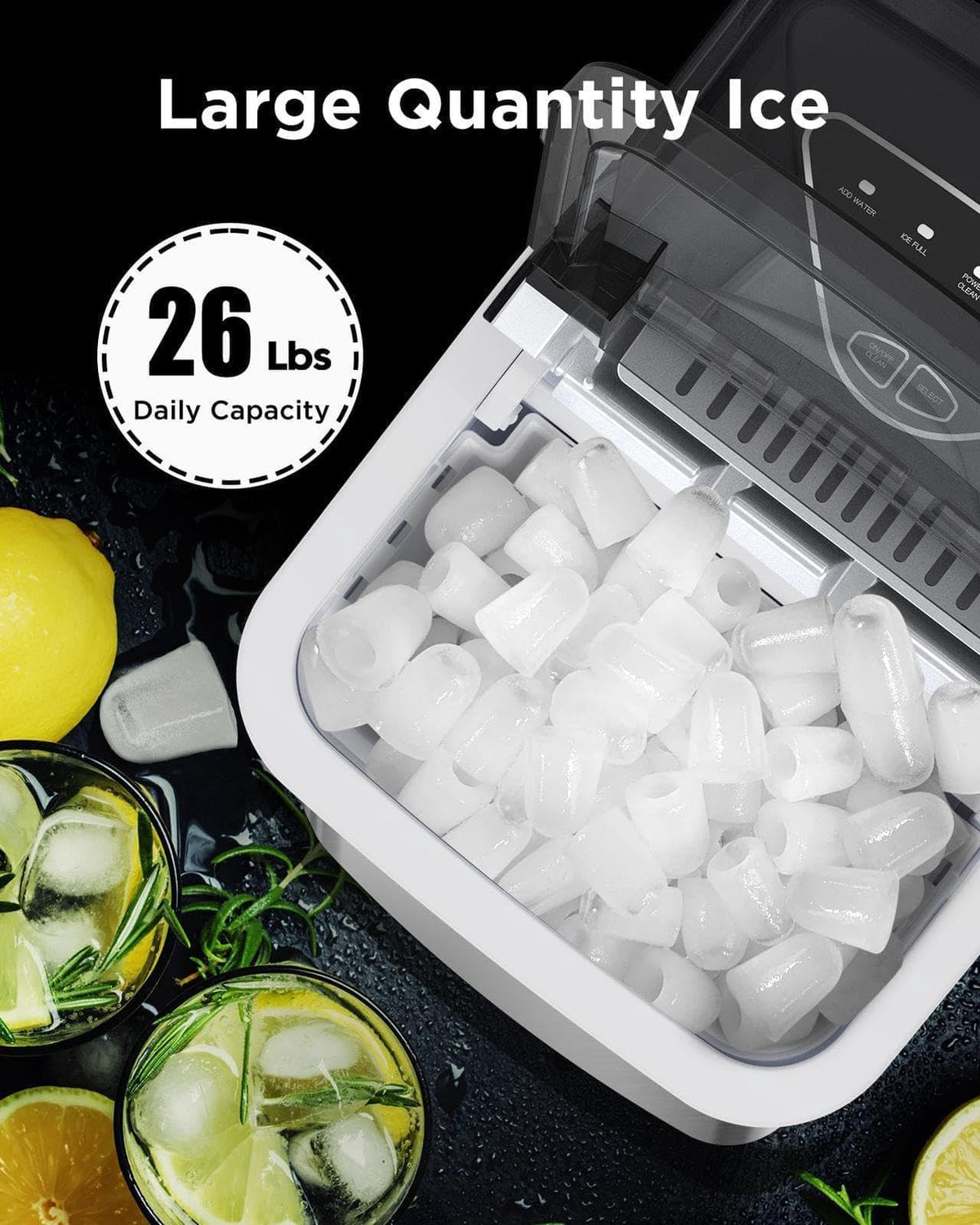 Countertop Ice Maker with 2 Ice Sizes Z917