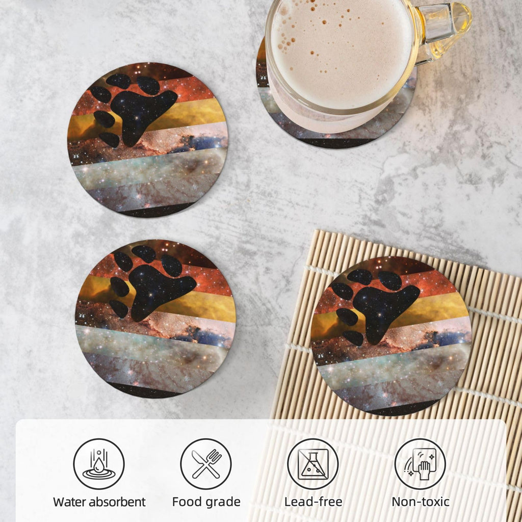 Ceramic Coaster Set Non-Slip Cork Base U1026