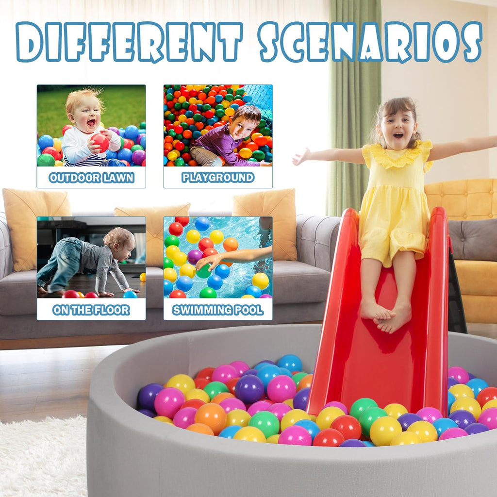 100 Pack BPA Free Colorful Plastic Balls O16885