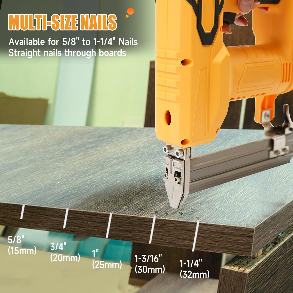 Cordless 2-in-1 Brad Nailer/Stapler Kit with 1000 Straight Nails, 500 U Nails I224854