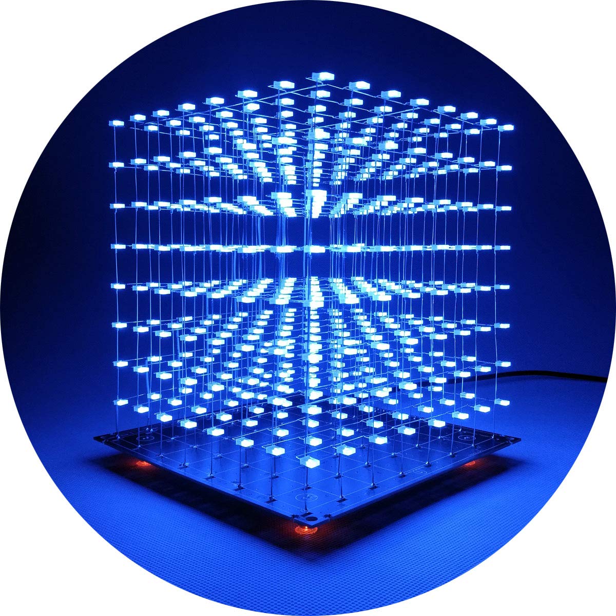 3D Led Cube DIY Electronics Kit 8x8x8 Led Cube DIY Soldering Project Kit W26193