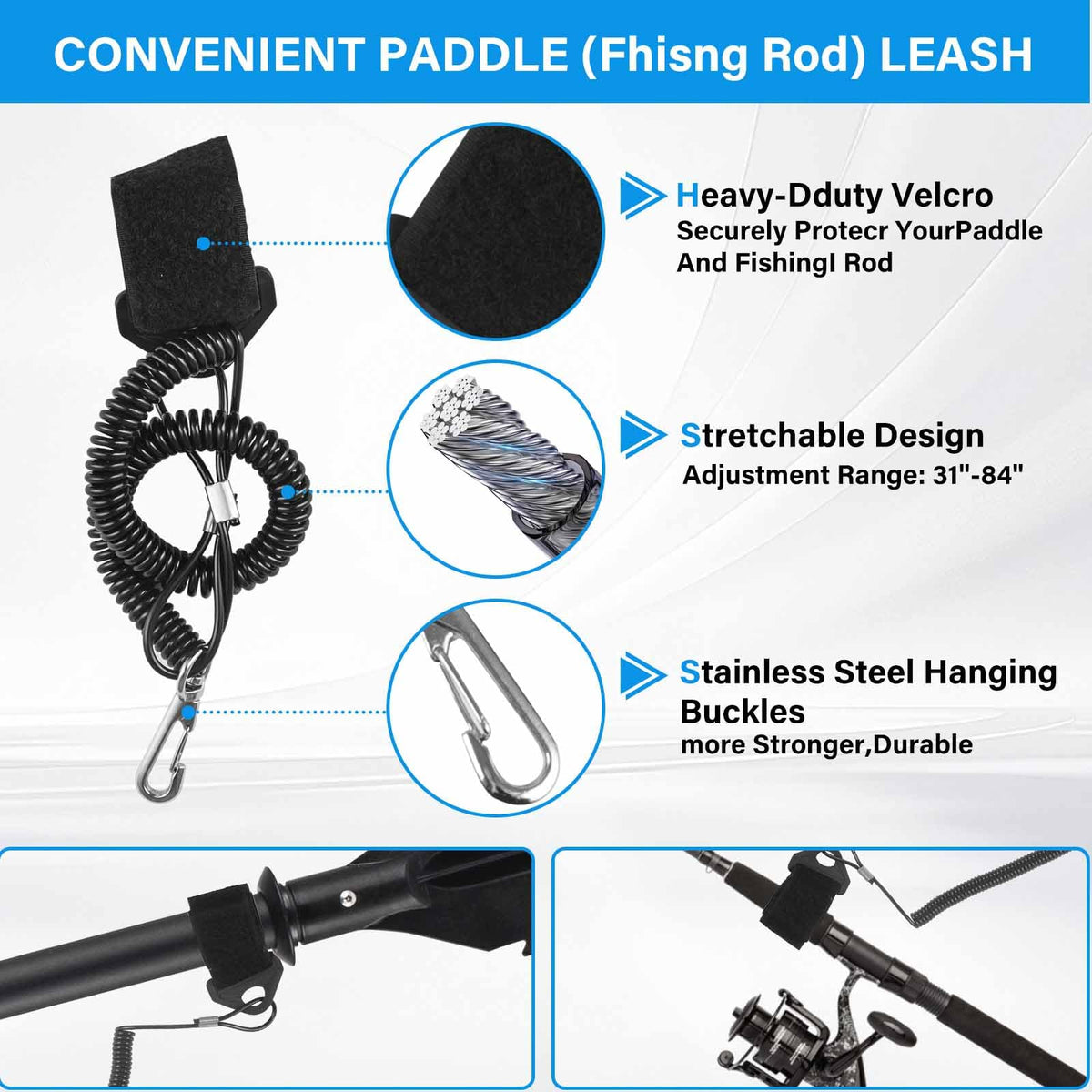 Adjustable Kayak Paddle with Drip Loop B547945