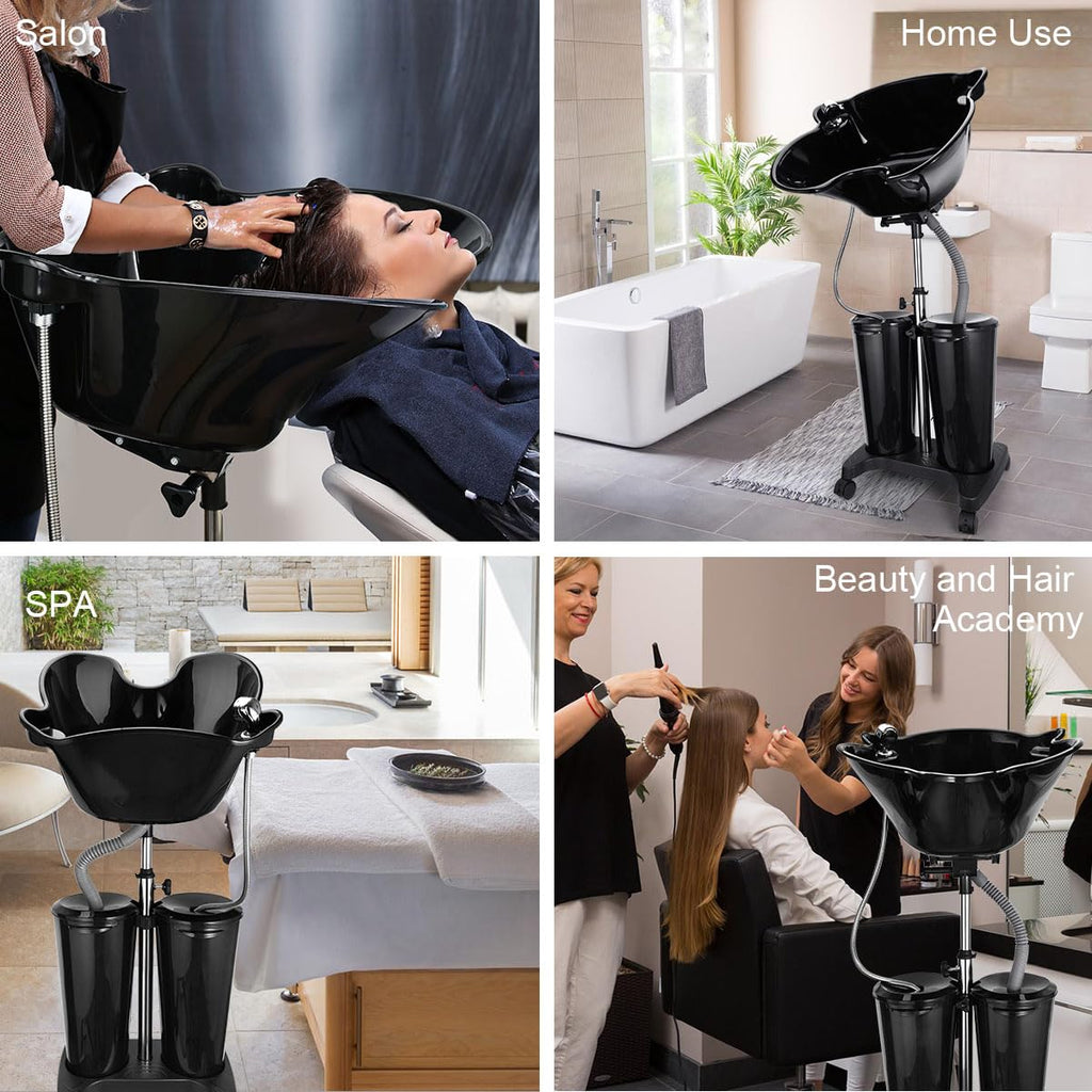 Portable Shampoo Bowl with Electric Pump D186