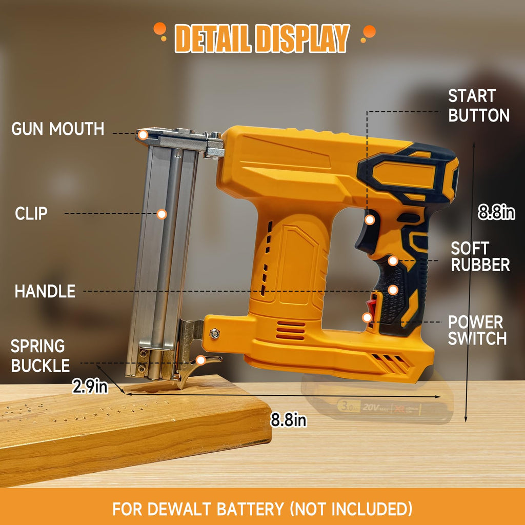 Cordless 2-in-1 Brad Nailer/Stapler Kit with 1000 Straight Nails, 500 U Nails I224854