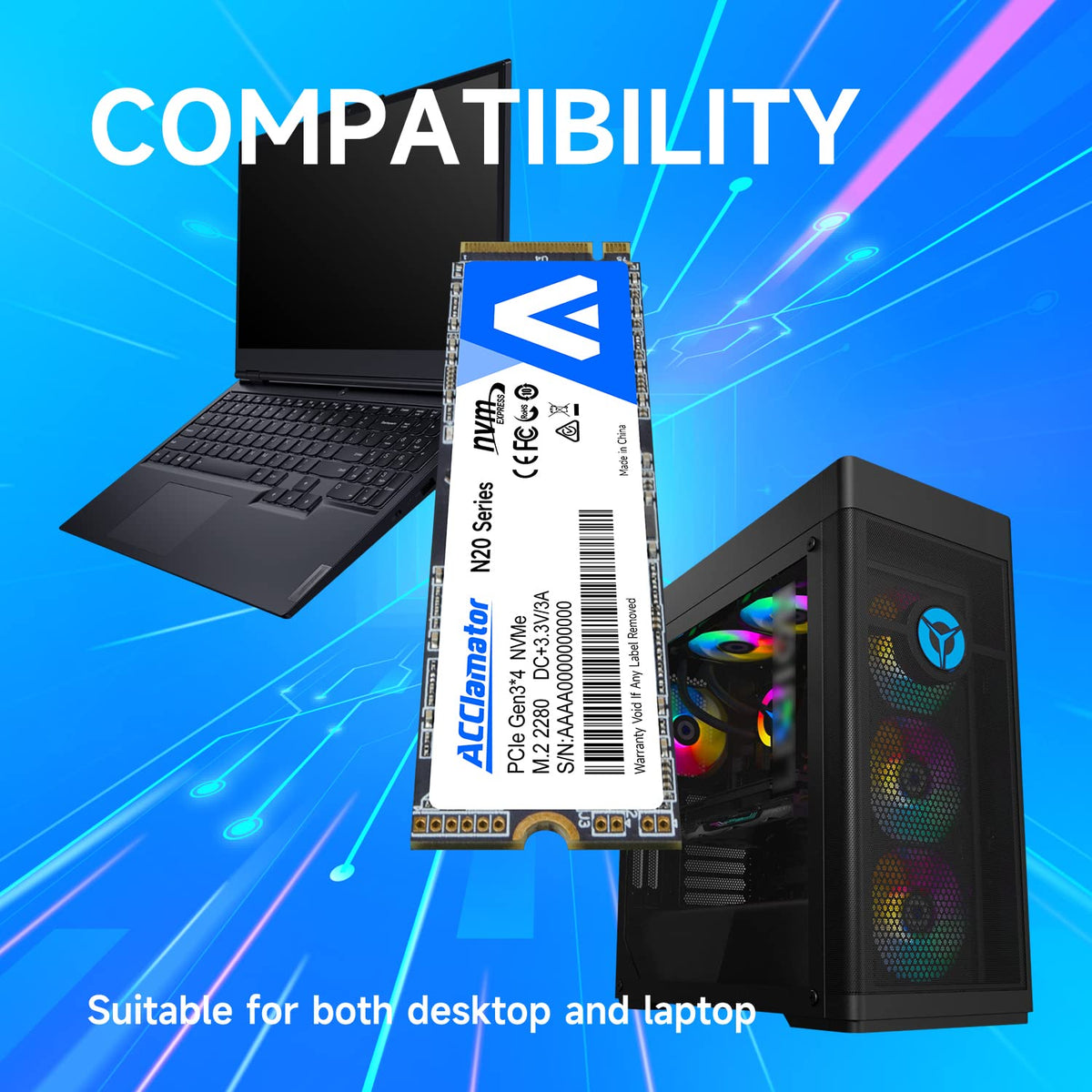 512GB NVMe M.2 2280 PCIe Gen3x4 Internal SSD I308