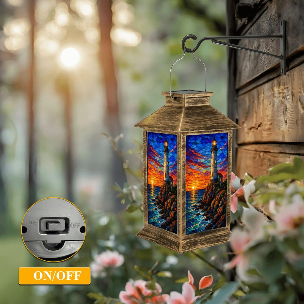 Waterproof Mosaic LED Solar Lantern S7087