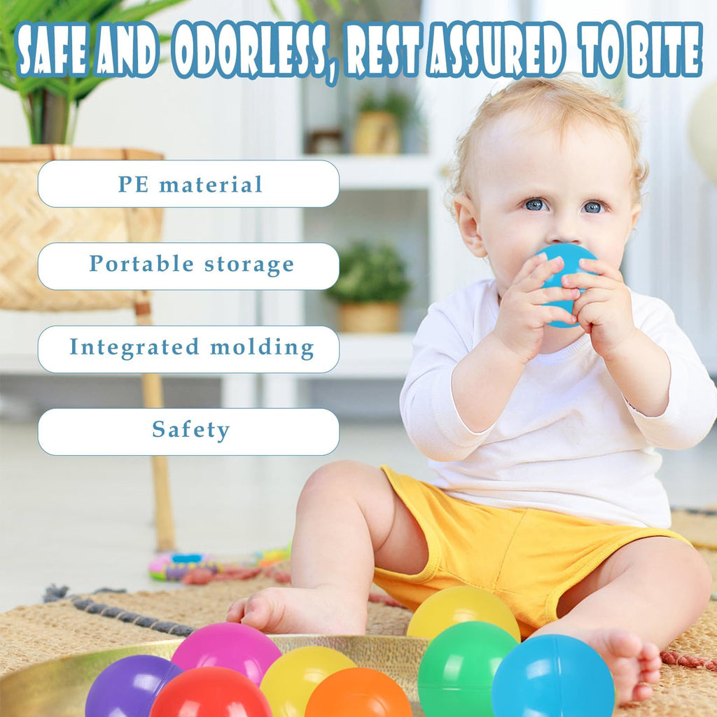 100 Pack BPA Free Colorful Plastic Balls O16885