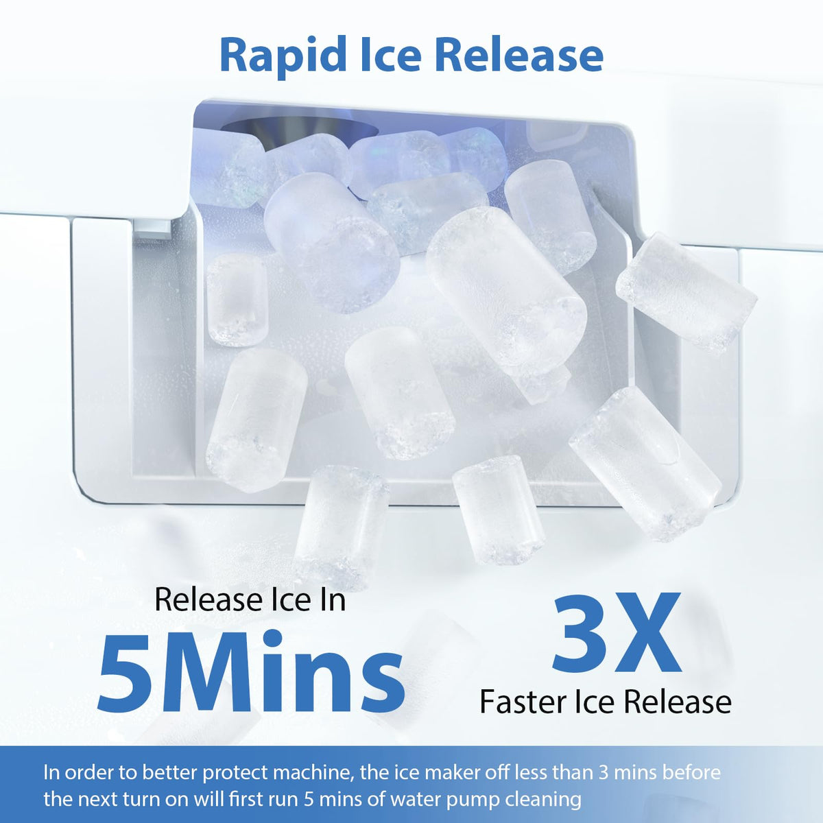 55lbs/Day Self-Cleaning Stainless Steel Nugget Ice Maker Z68218