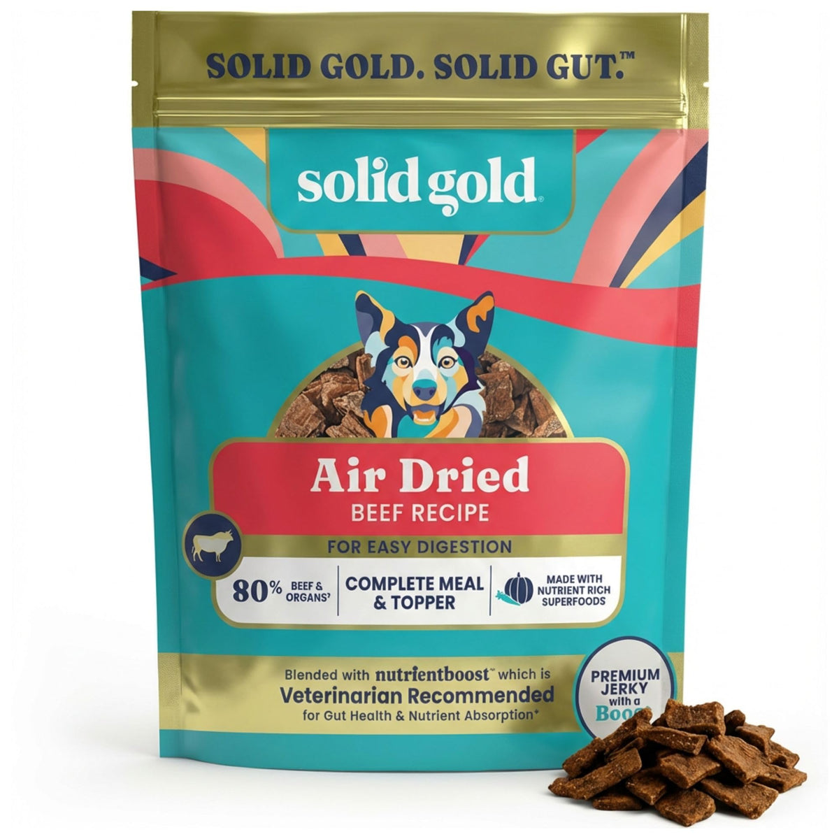 Air Dried Dog Food Topper & Treats Beef 1lb Y2787