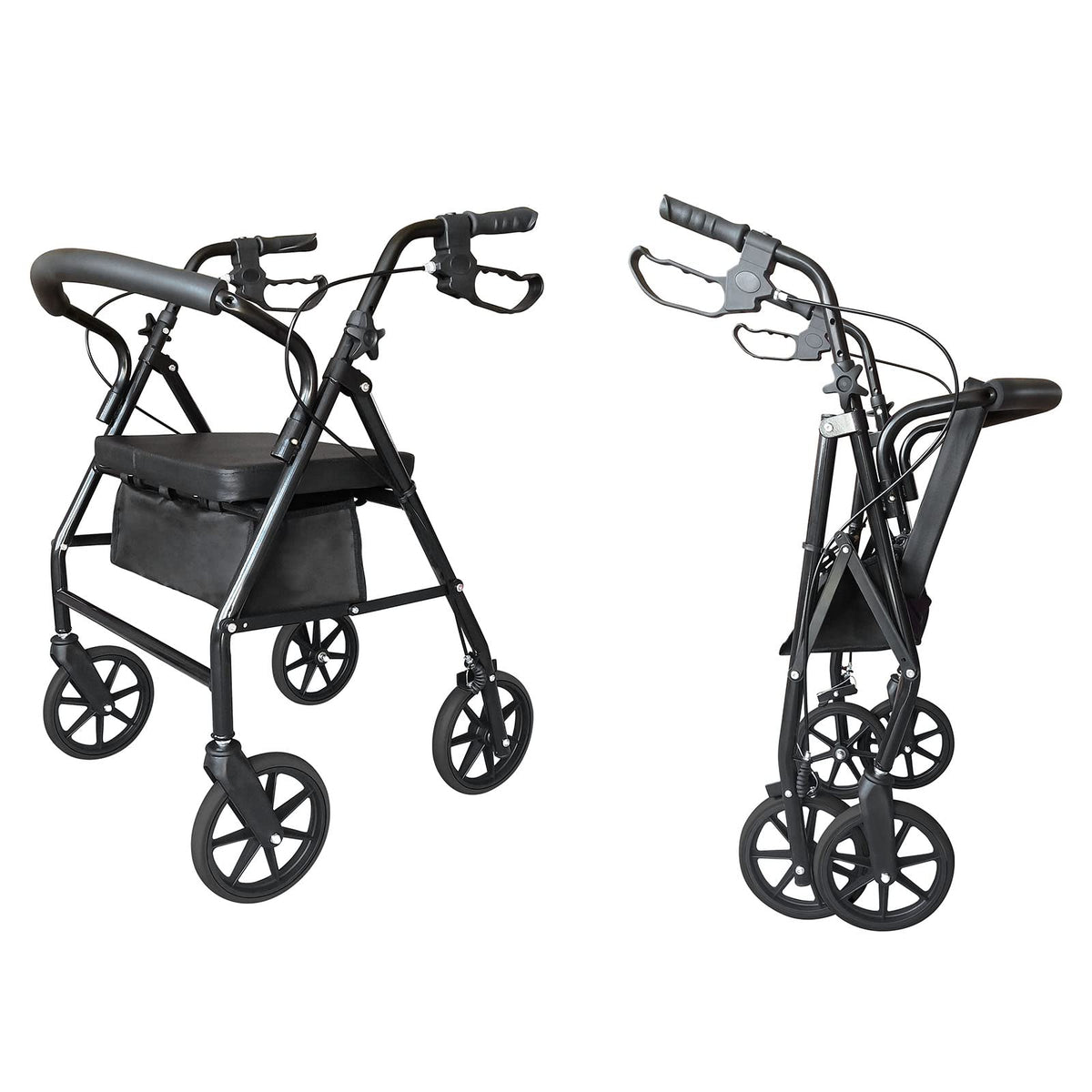 Rollator Walker with Seat, 8" Wheels, 286 Pound Capacity J109