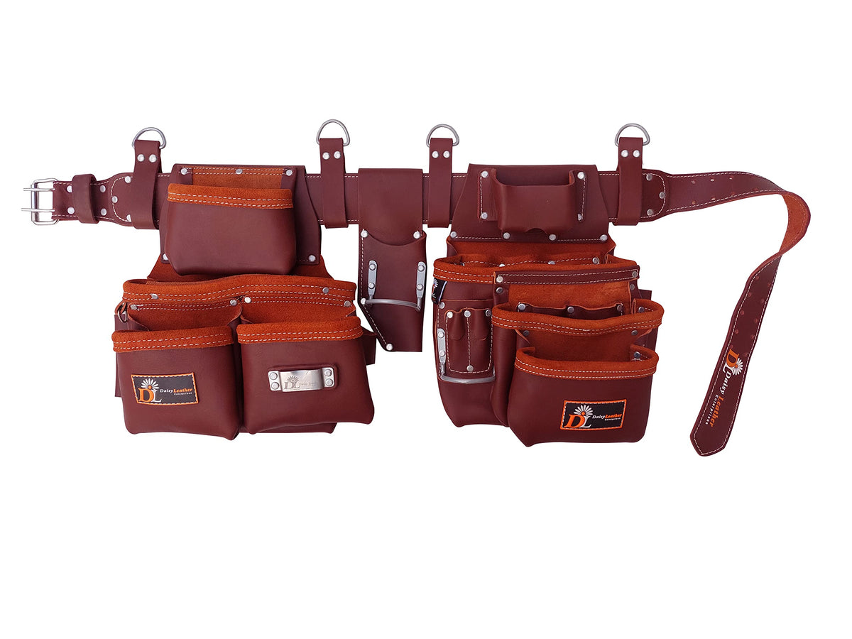 Leather Tool Belt with 27 Pockets J59369