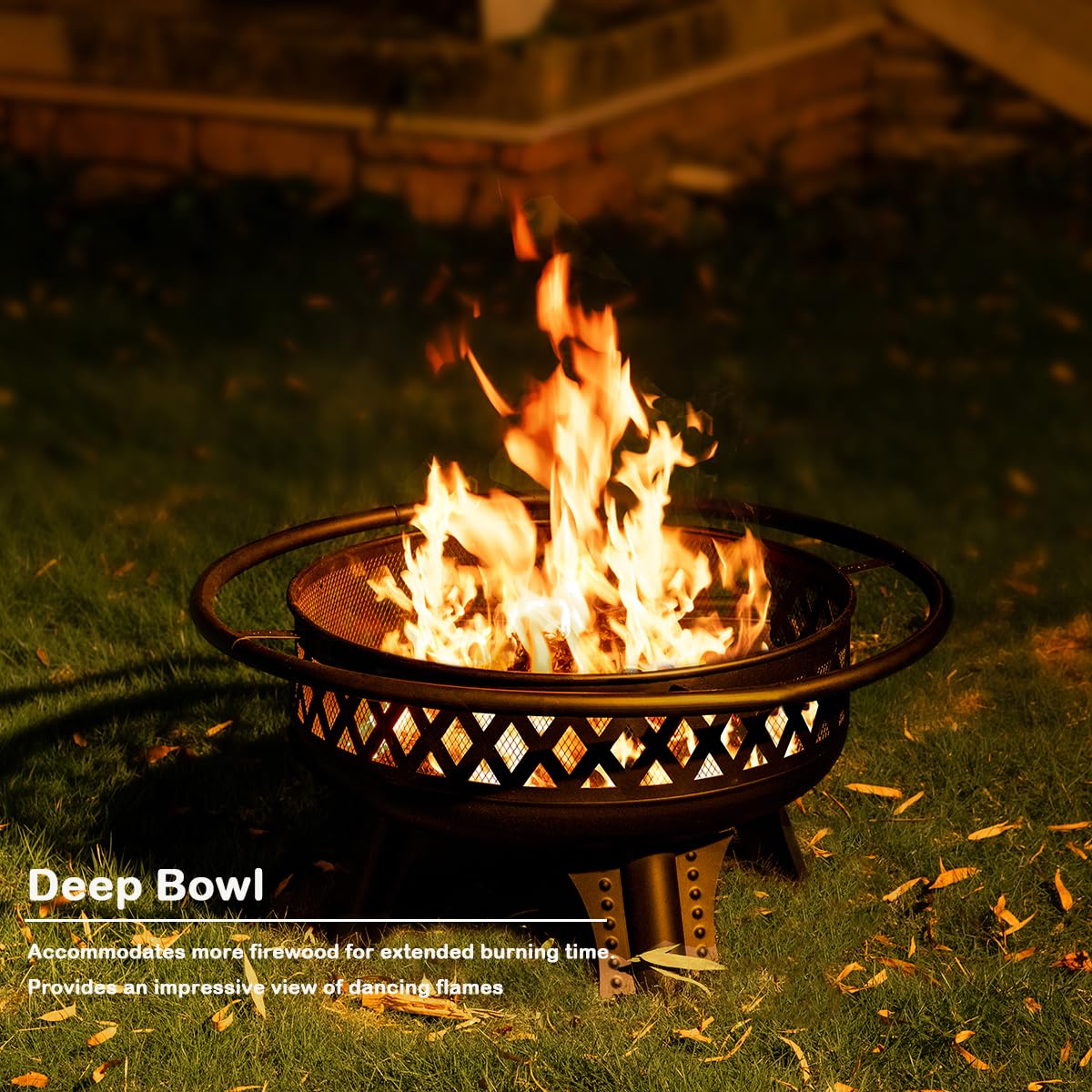 32 Inch Outdoor Fire Pit with Grill A769191