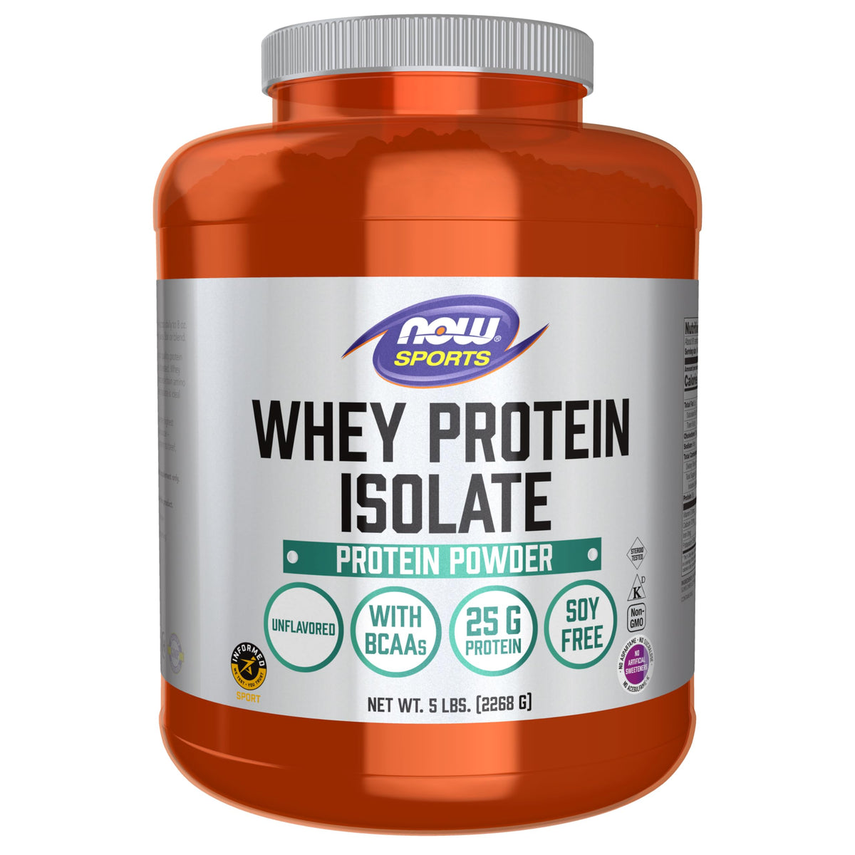 Whey Protein Isolate 24 g With BCAAs Unflavored Powder 5 lbs W258835