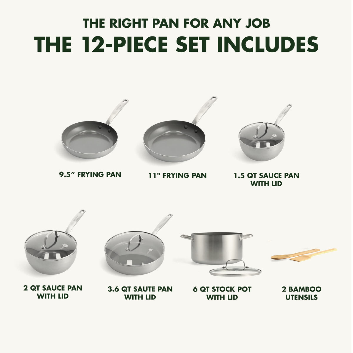 12 Piece Stainless Steel Cookware Set V108274