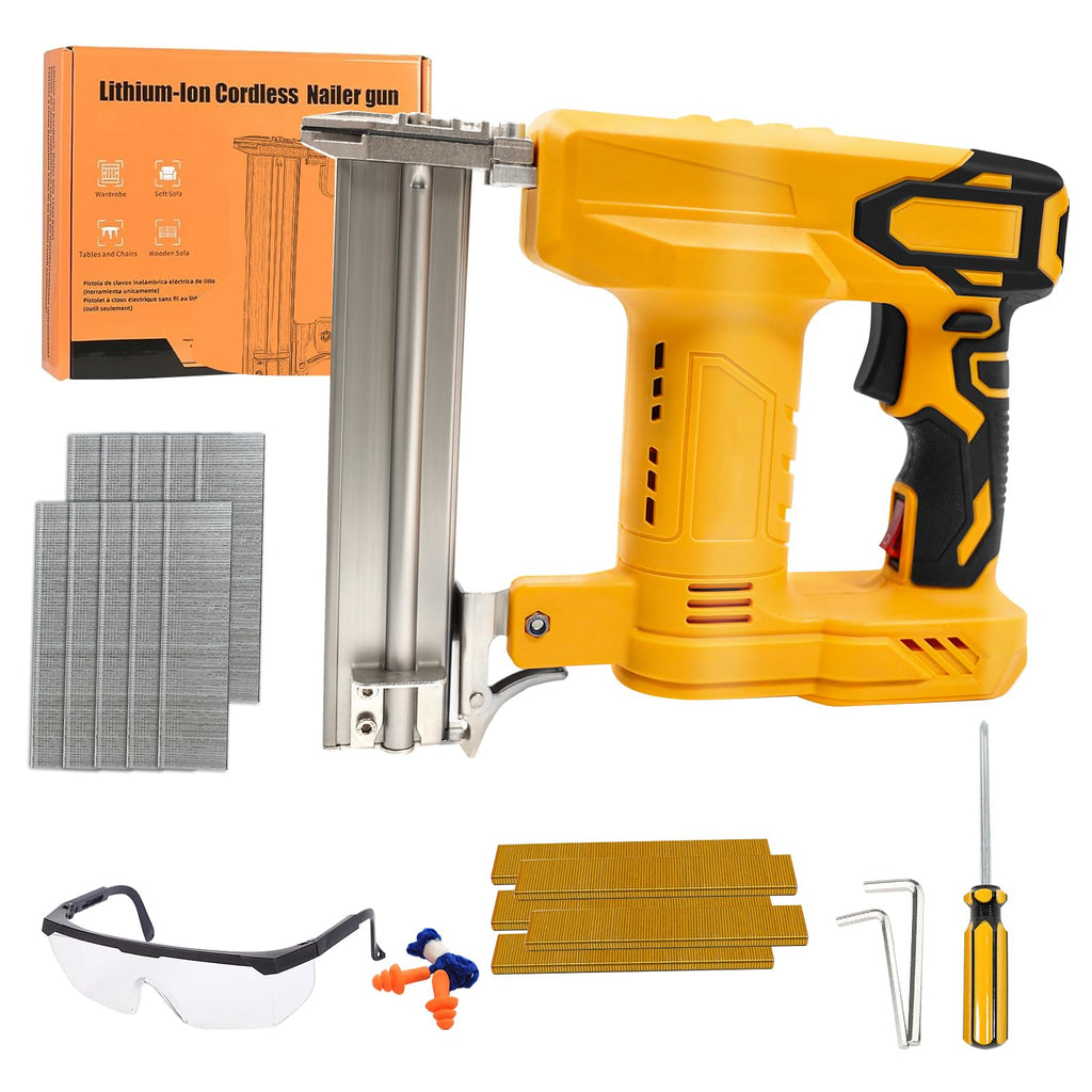 Cordless 2-in-1 Brad Nailer/Stapler Kit with 1000 Straight Nails, 500 U Nails I224854