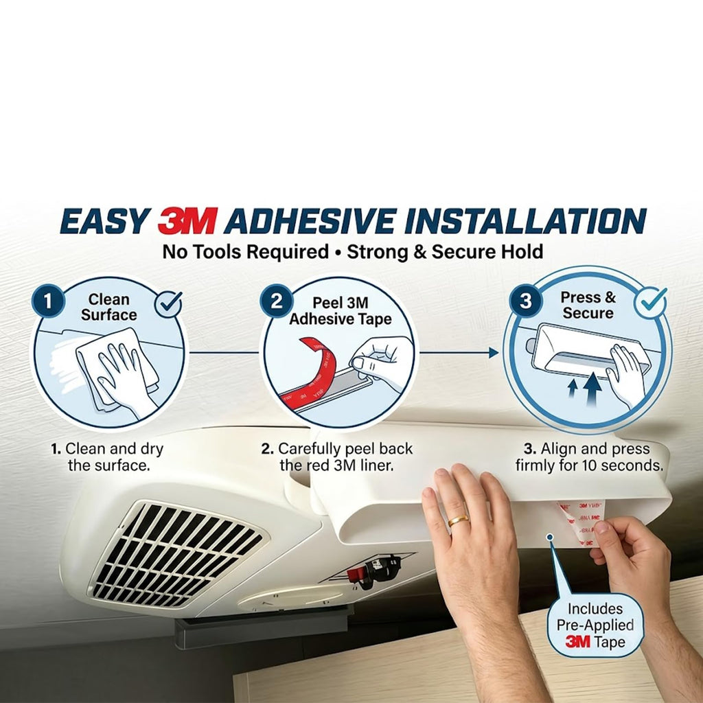 RV Rooftop AC Air Deflector White B53954