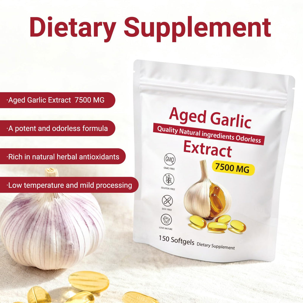 Odorless Aged Garlic Extract 7500mg Softgels M900