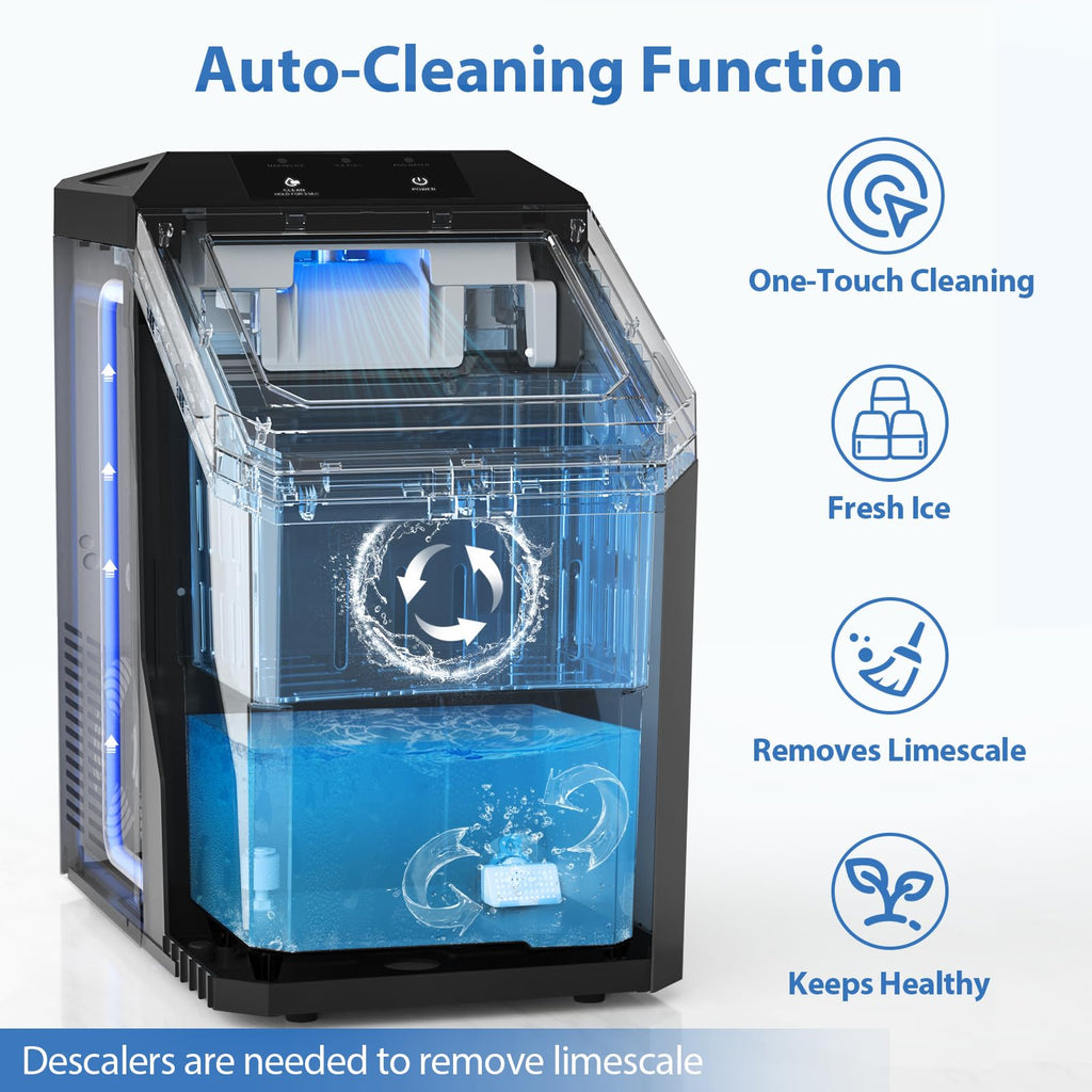 55lbs/Day Self-Cleaning Stainless Steel Nugget Ice Maker Z68218