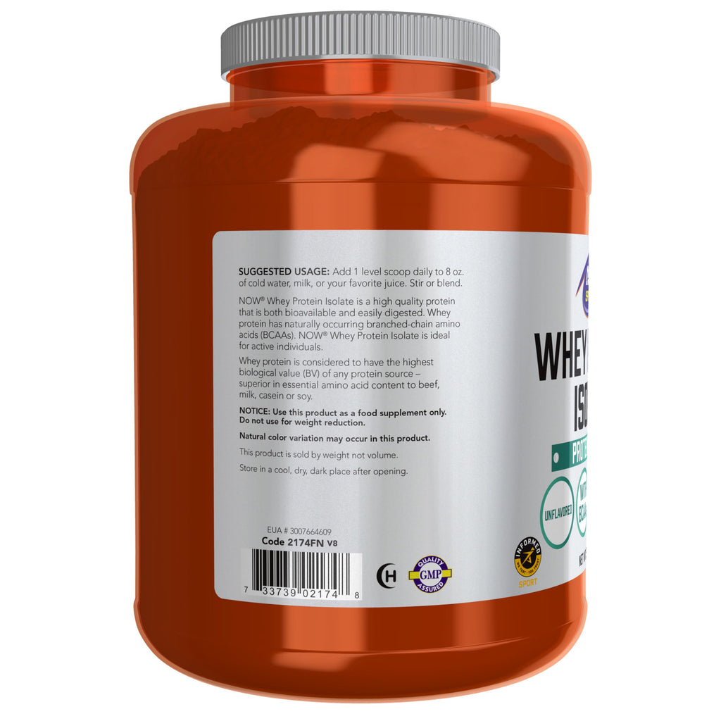 Whey Protein Isolate 24 g With BCAAs Unflavored Powder 5 lbs W258835