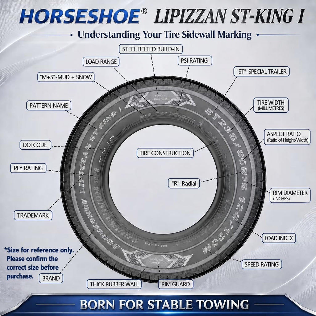 4 ST205/75R15 10PR Steel Belted Radial Trailer Tire B32513