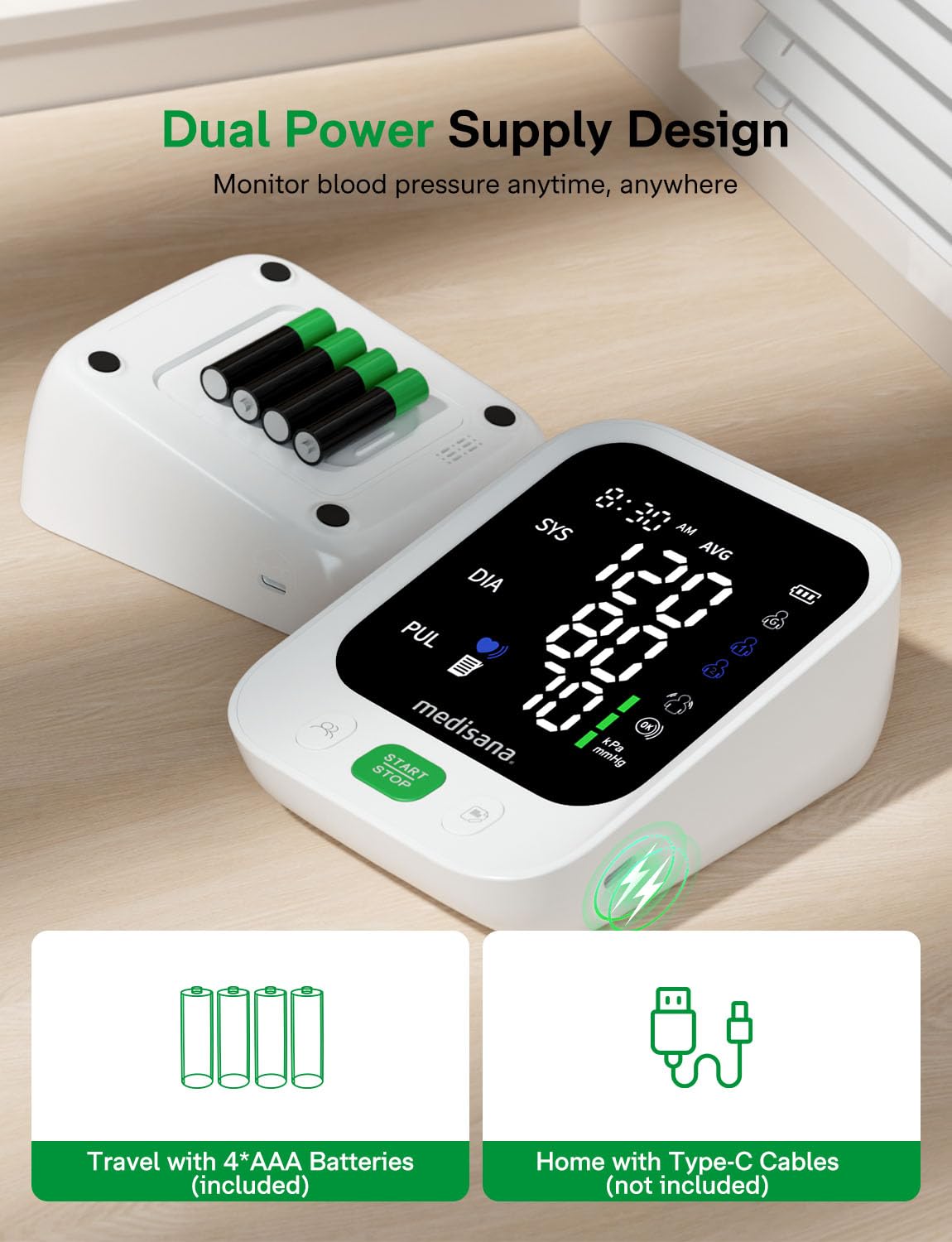 Automatic Upper Arm Blood Pressure Monitor with 2x199 Sets Memory M6505