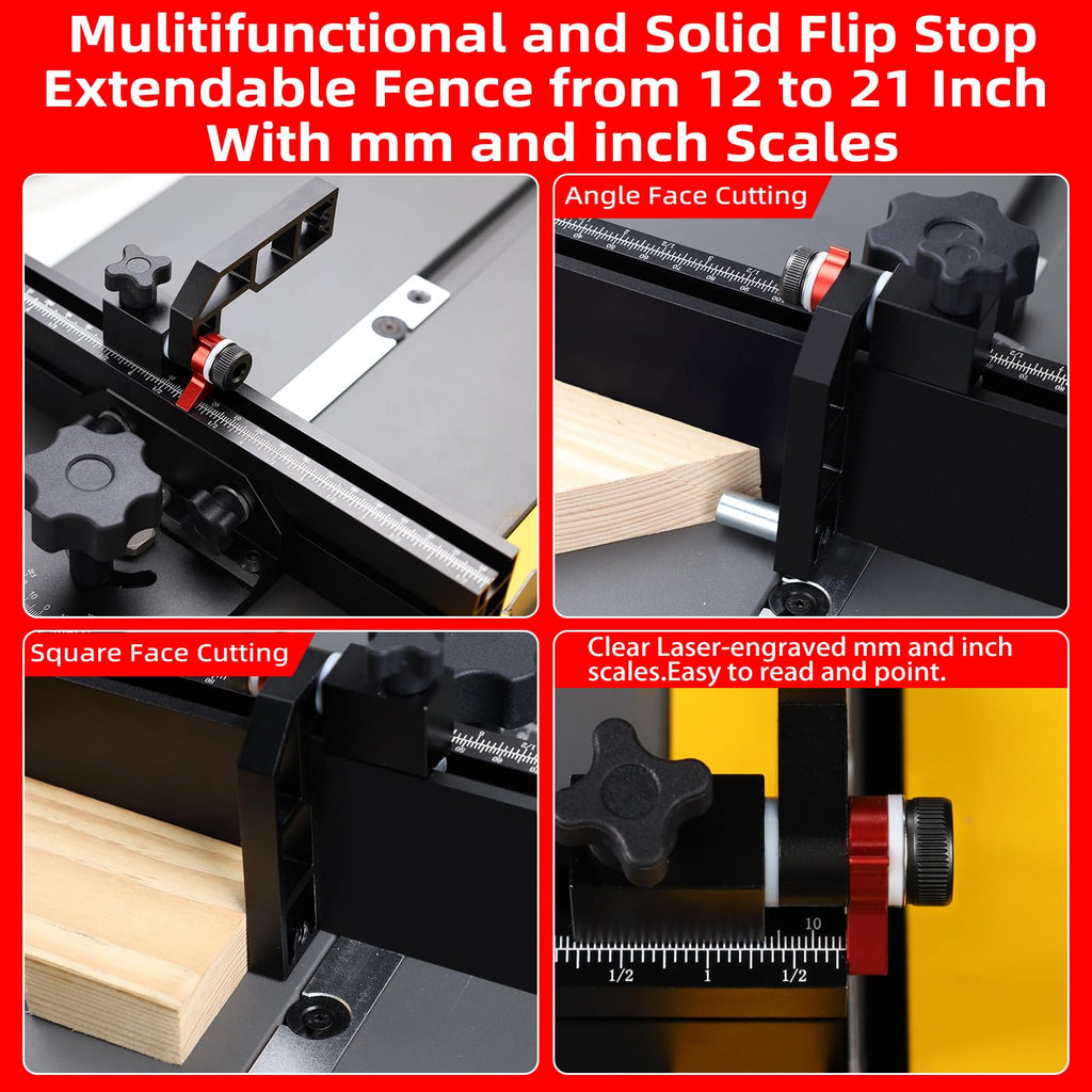 Small Table Saw Miter Gauge with Extendable Fence J69171