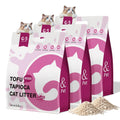 Tofu Cat Litter, Non-Stick, Odor Control, Flushable, Clumping, 99.9% Dust-Free, 5.5lb × 3 Bags U43399