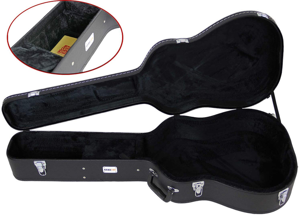 Black Acoustic Guitar Hardshell Case with Accessory Compartment O23181